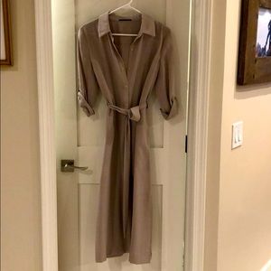 Shirt linen blend dress